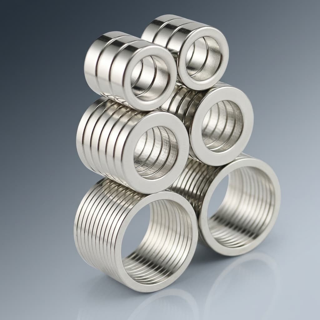 Coated sensor magnet material sample